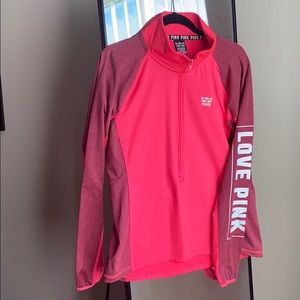 Victoria’s Secret Pink 3/4 Zip Long Sleeved Top